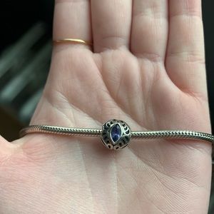 Chamilia purple sterling silver 925 charm bead